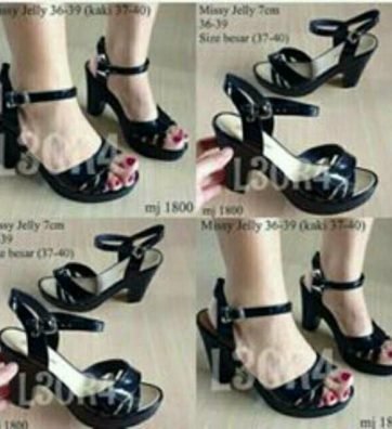 Sepatu Jelly Heels IMPORT Merek BARA BARA