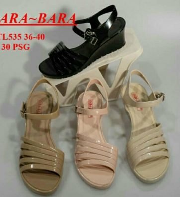 Sepatu Jelly Wedges Tali IMPORT MEREK BARA BARA