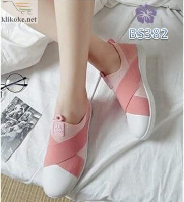 Sepatu Wanita Slip On Sport MX Pink BS382