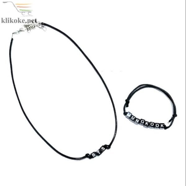 Kalung Dan Gelang Monochrome Hitam