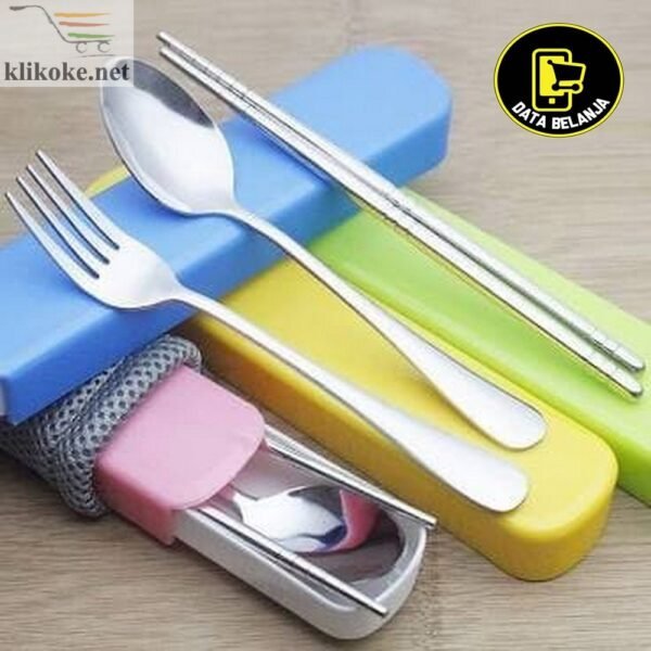 Set Sendok Garpu Sumpit Stainless Steel Tebal dan Kokoh DB-1