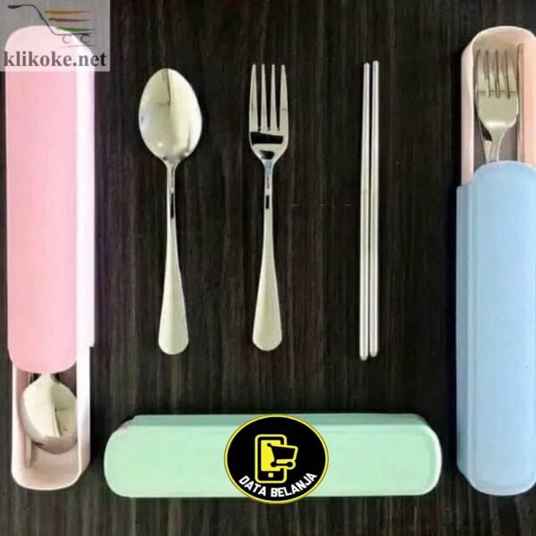 Set Sendok Garpu Sumpit Stainless Steel Tebal dan Kokoh DB-2