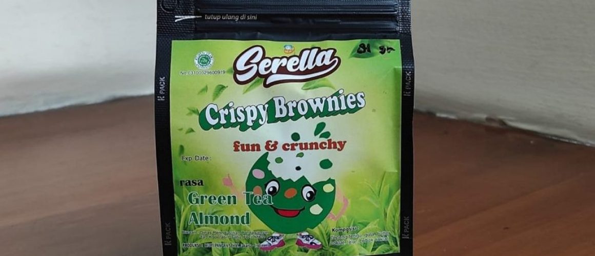 Serella Crispy Brownies Rasa Green Tea Almond